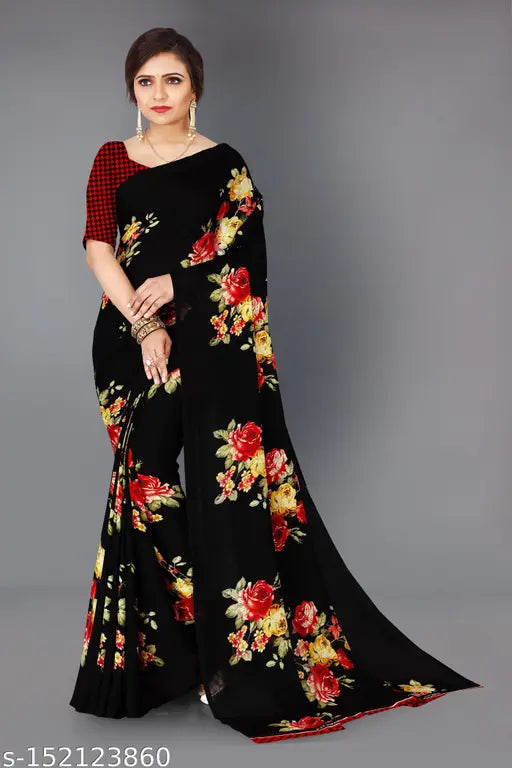 Daily Wear Printed Saree Without Blouse
